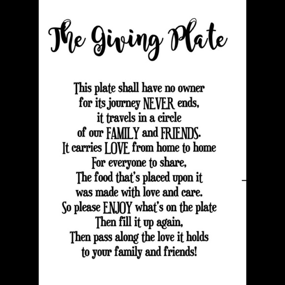 The Giving Plate Ceramic Friends & Family Dish Cookie Appetizer - Picture 2 of 4